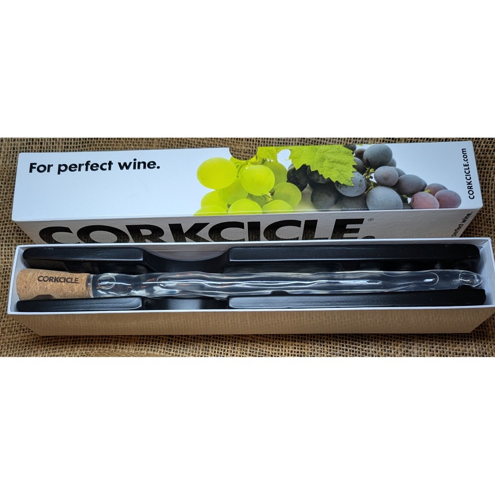 Corkcicle Classic Wine Chiller In-Bottle Aerator Reusable Cork Clear